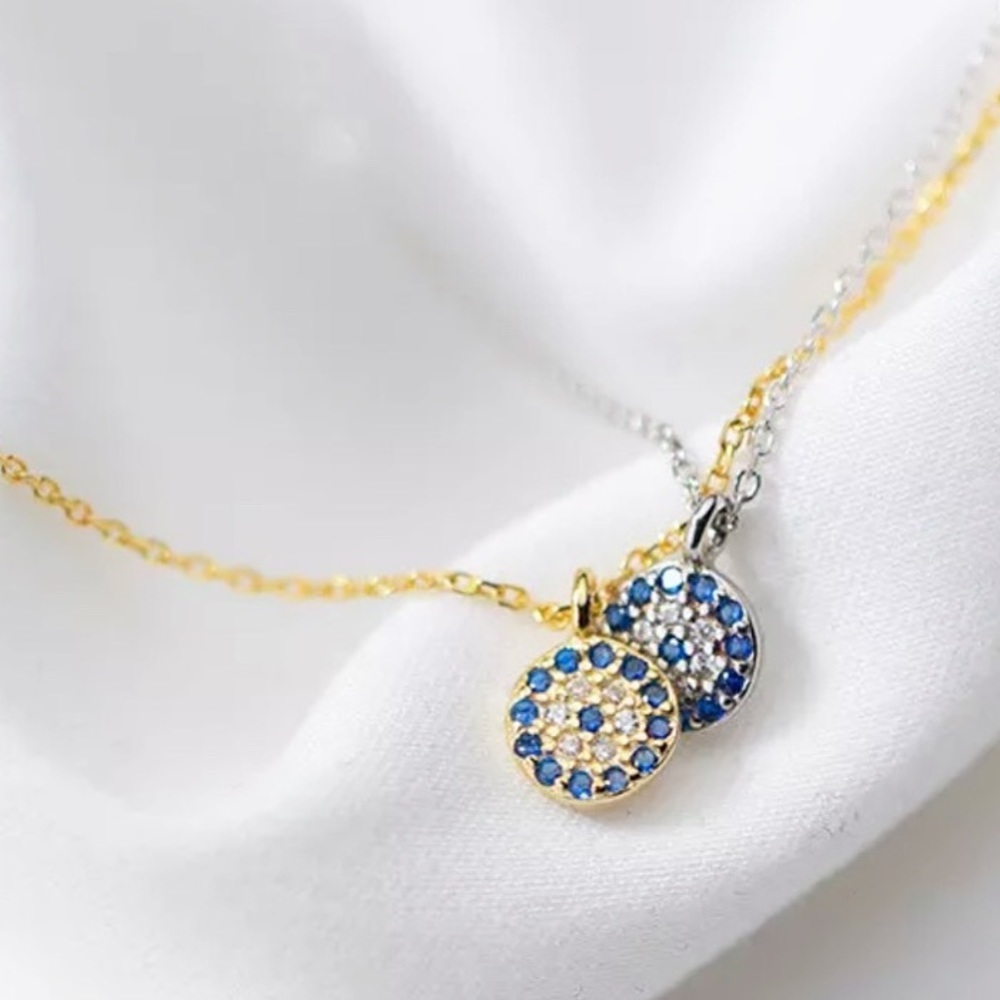 Evil Eye Amulet 18K Gold Plated Dainty Necklace
